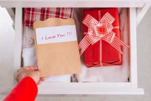 Gift box in the drawer